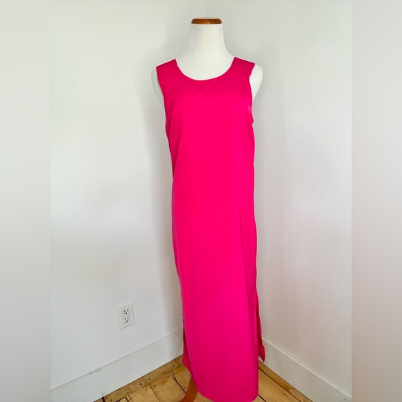 3/$15 Lila Rose Fuchsia Summer midi Dress - Picture 1 of 8